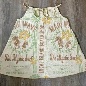 NWOT Urban Outfitters BDG Eva Tie-Front Ruched Strap Trapeze Mini Dress size M